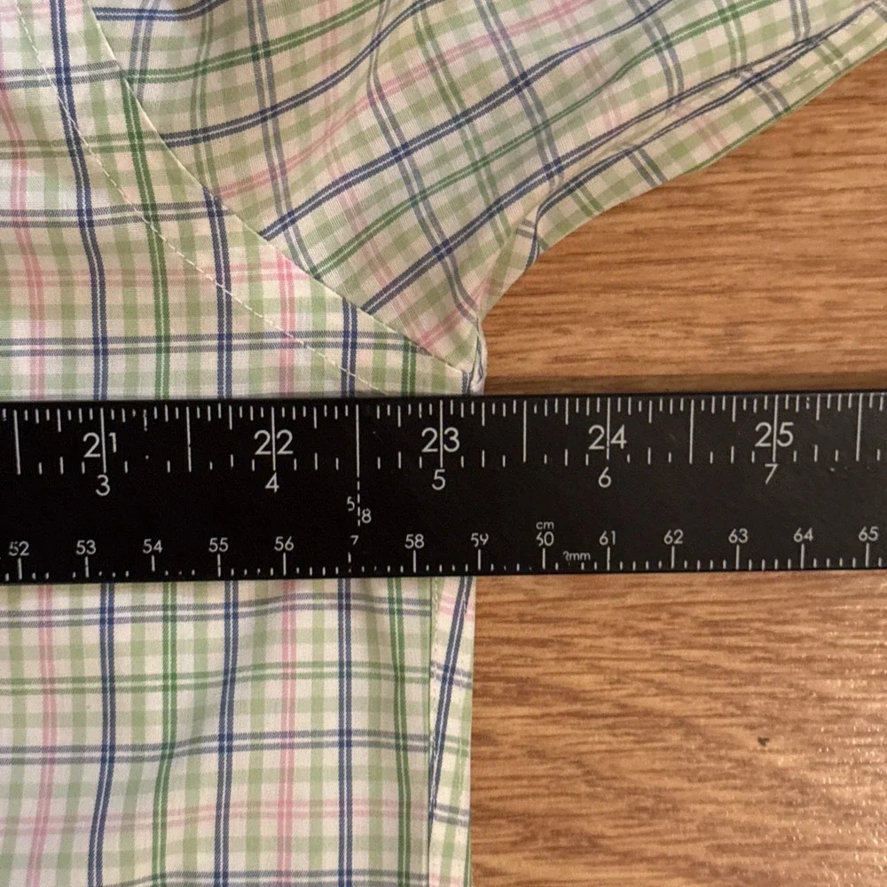 Brooks Brothers Shirt‎ Men's Medium Multicolor Plaid Non-Iron 100% Cotton Preppy